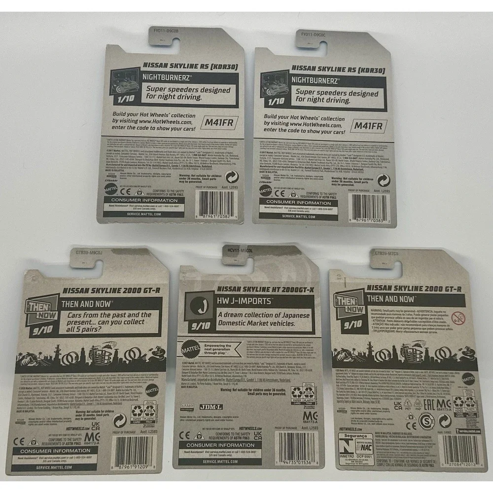 Hot Wheels Nissan Skyline Lot of 5 KDR30 2000 GT-R 2000GT-X JDM NEW